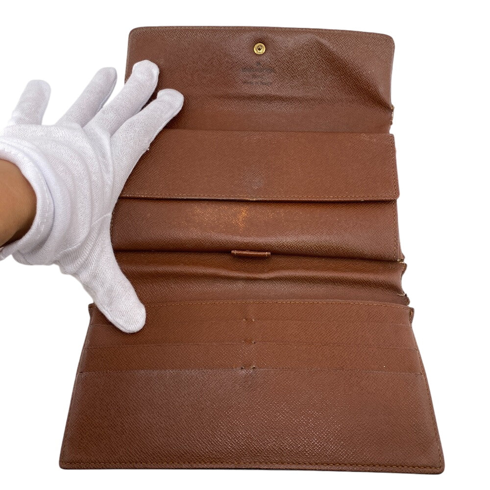 LOUIS VUITTON Long Wallet Purse TH0091 Monogram Brown Monogram