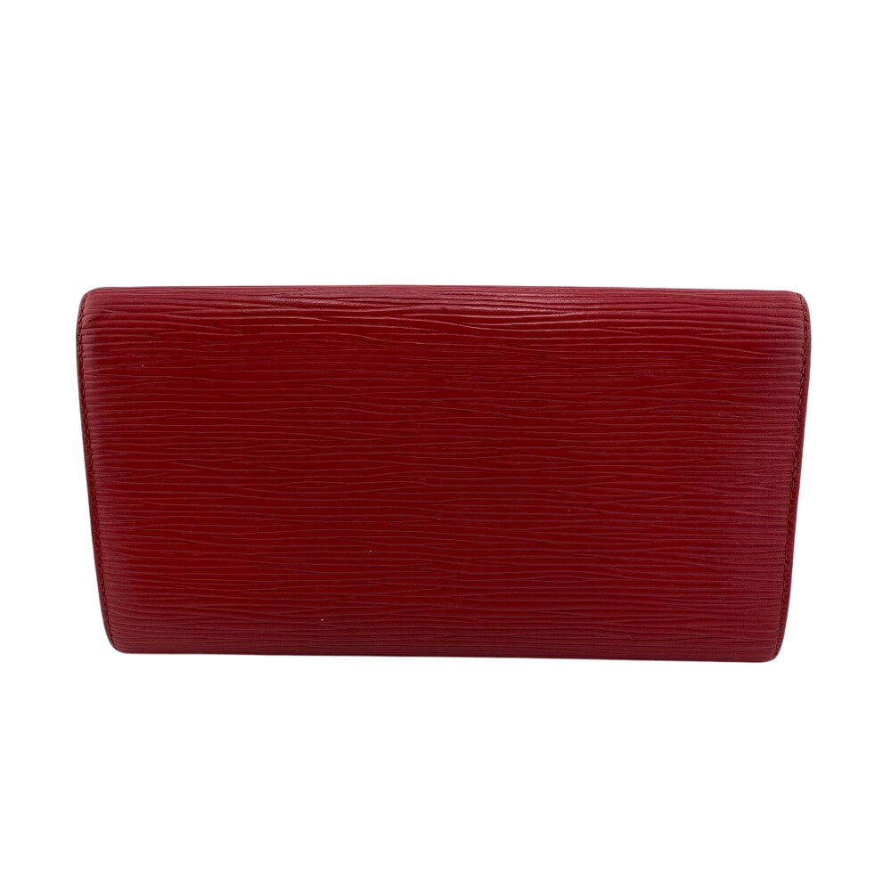 LOUIS VUITTON Long Wallet Purse M63577 Epi Leather Red Epi Leather Porto Monnet