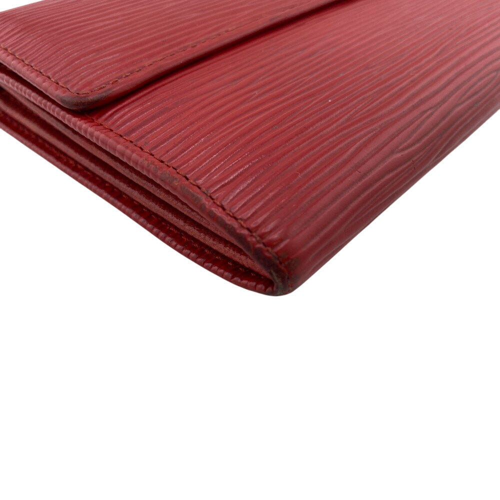 LOUIS VUITTON Long Wallet Purse M63577 Epi Leather Red Epi Leather Porto Monnet