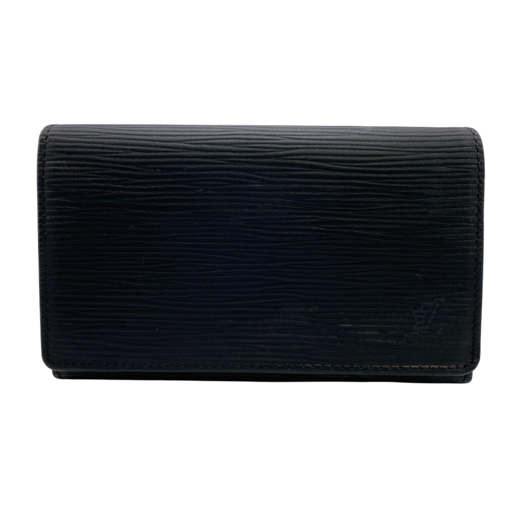 LOUIS VUITTON Bifold Wallet M63502 Epi Leather black Epi Portonet Bie Tresol