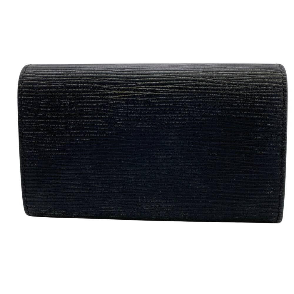 LOUIS VUITTON Bifold Wallet M63502 Epi Leather black Epi Portonet Bie Tresol