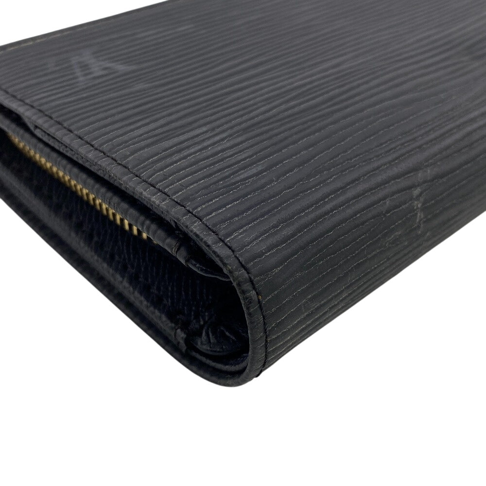 LOUIS VUITTON Bifold Wallet M63502 Epi Leather black Epi Portonet Bie Tresol