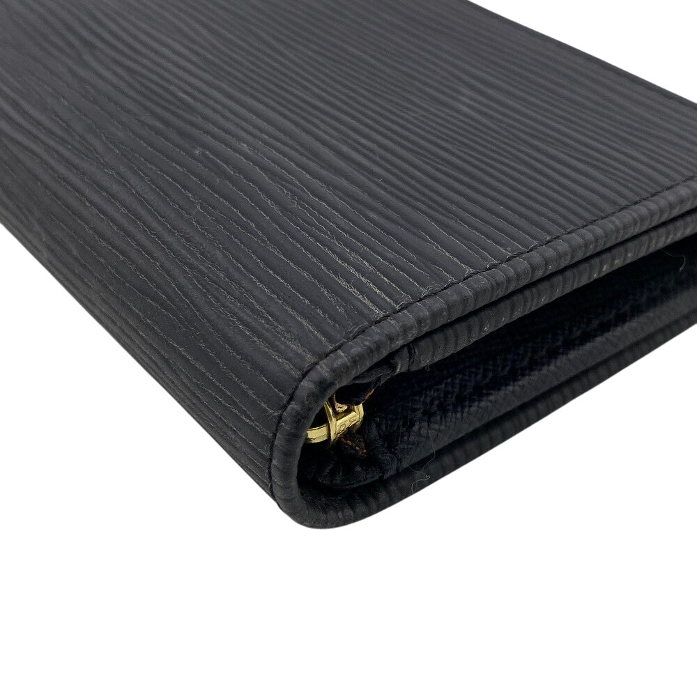 LOUIS VUITTON Bifold Wallet M63502 Epi Leather black Epi Portonet Bie Tresol