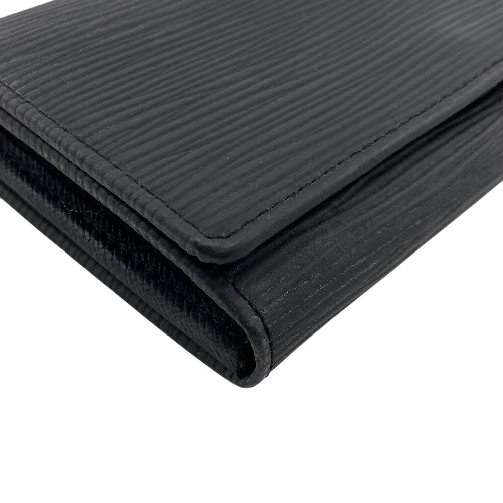 LOUIS VUITTON Bifold Wallet M63502 Epi Leather black Epi Portonet Bie Tresol