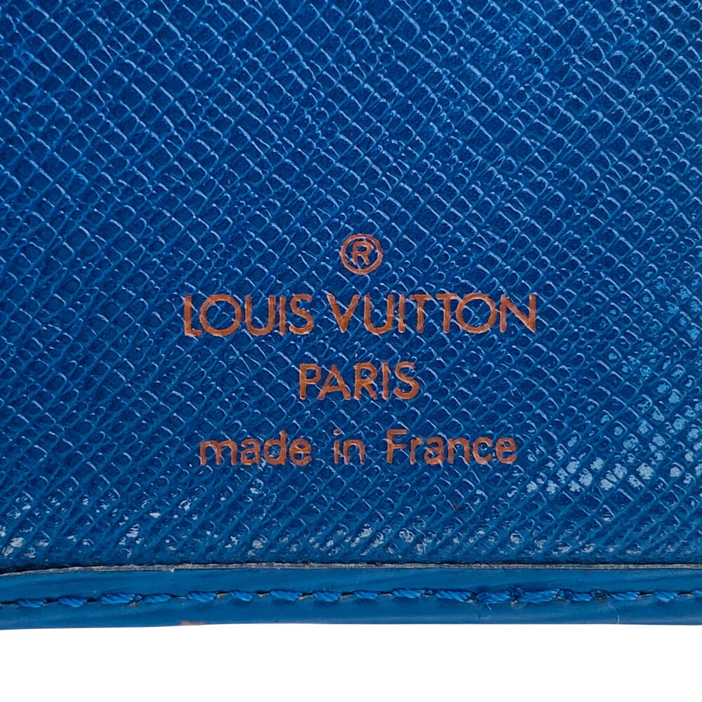 LOUIS VUITTON Card Case Epi Leather blue Epi Pochette cult visit