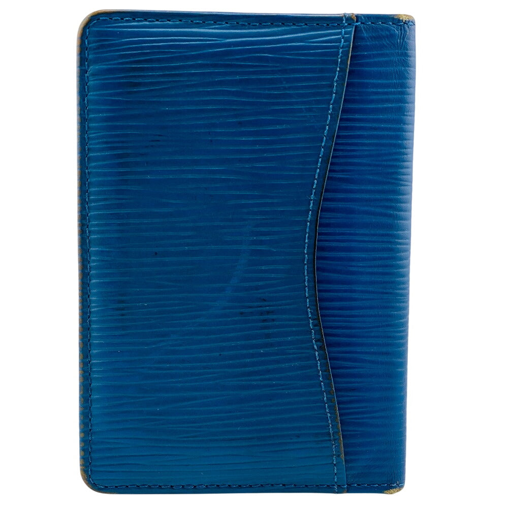 LOUIS VUITTON Card Case Epi Leather blue Epi Pochette cult visit