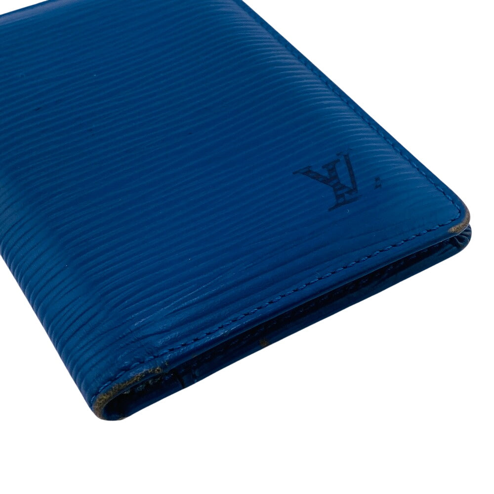 LOUIS VUITTON Card Case Epi Leather blue Epi Pochette cult visit