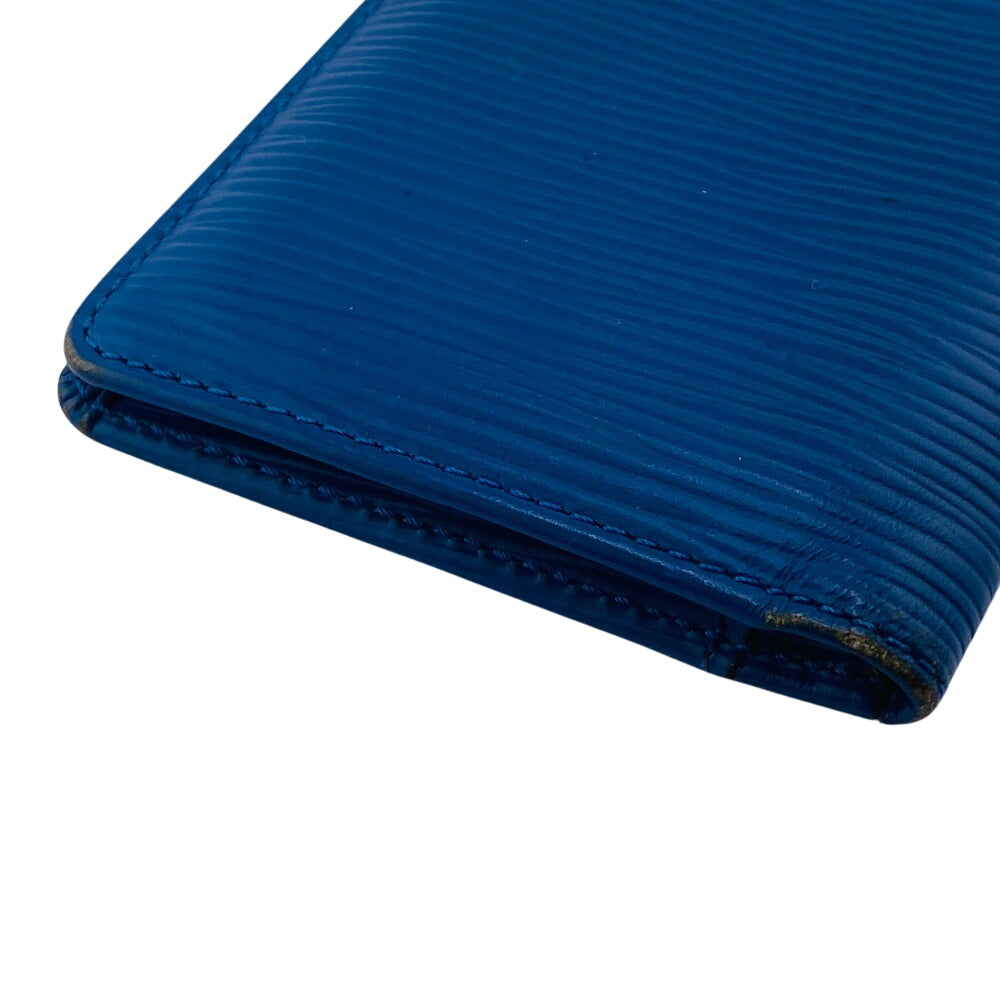 LOUIS VUITTON Card Case Epi Leather blue Epi Pochette cult visit