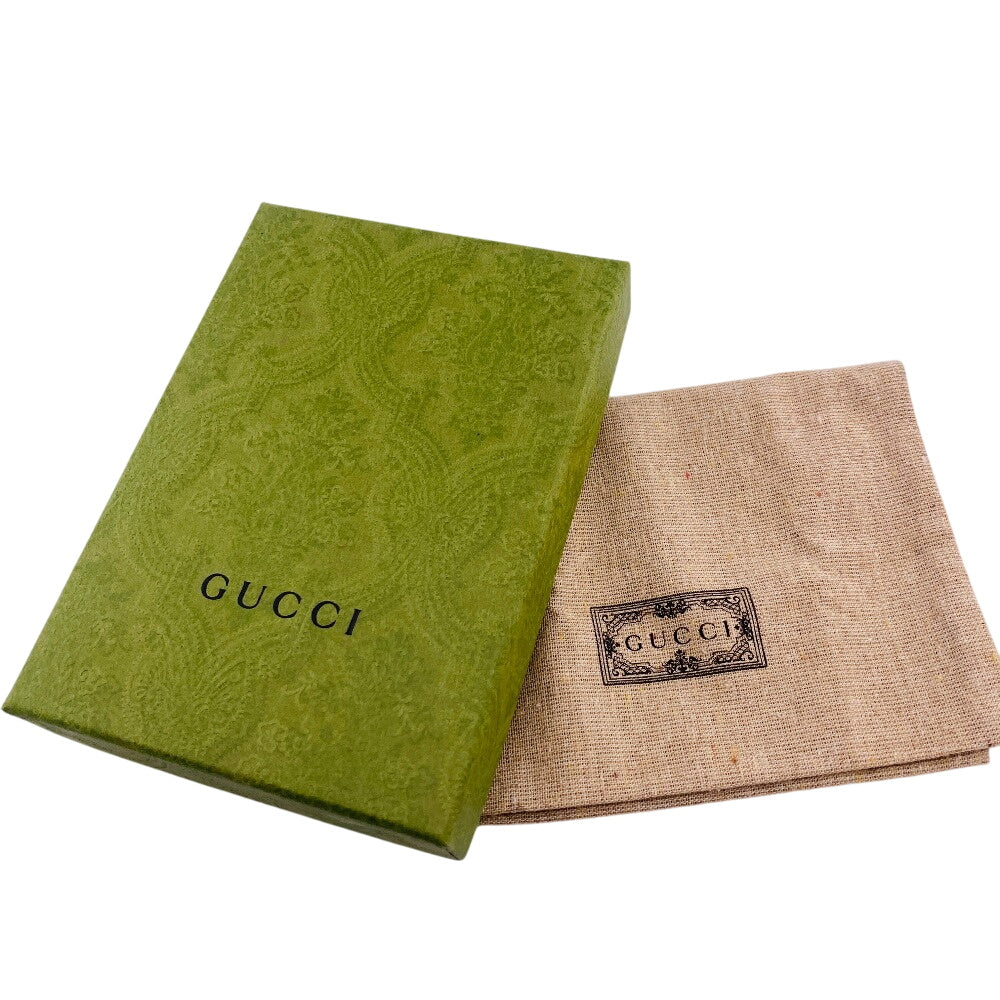 GUCCI Card Case 597560 Calfskin, Leather black Signature Embossing