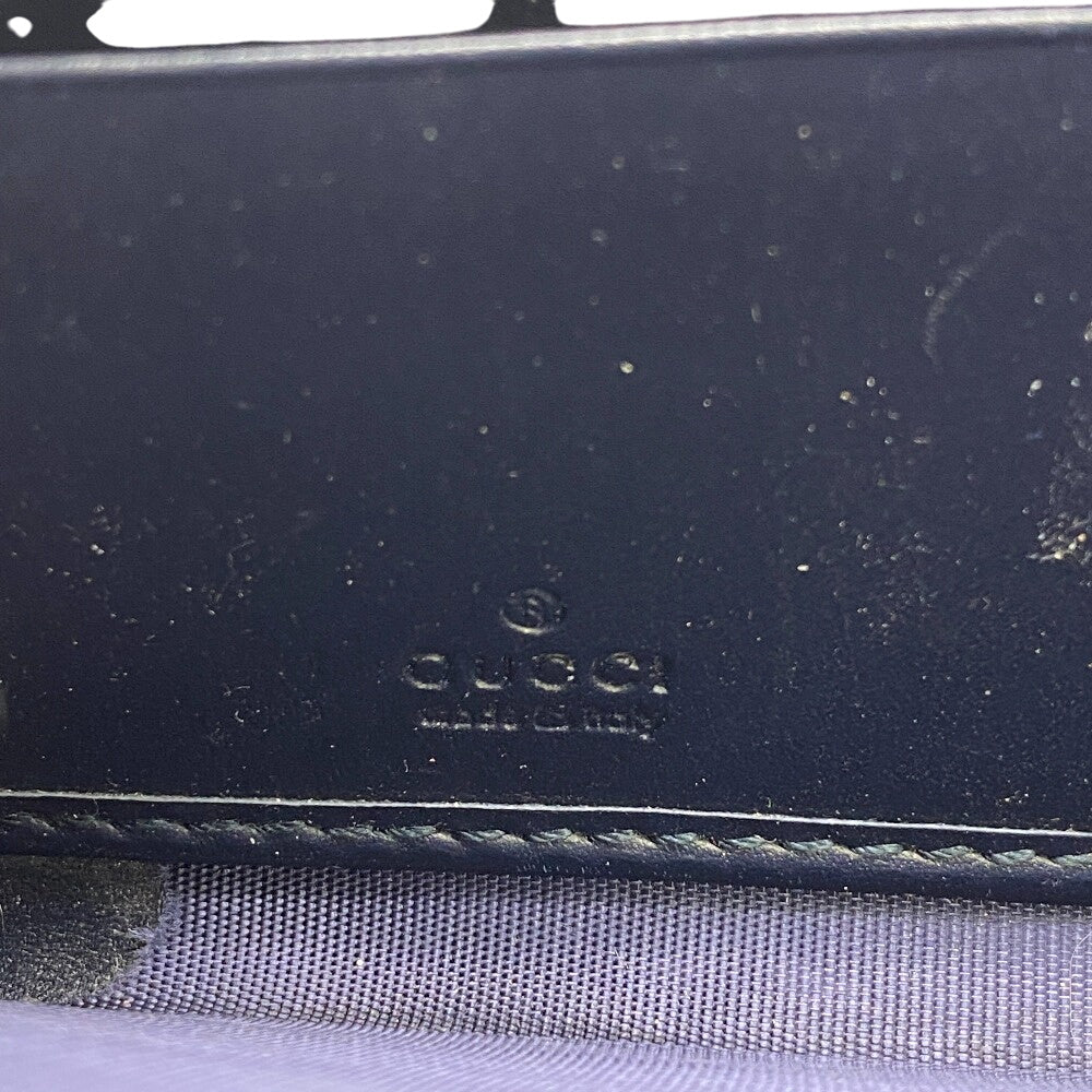 GUCCI Long Wallet Purse 408831 leather Navy Sherry line