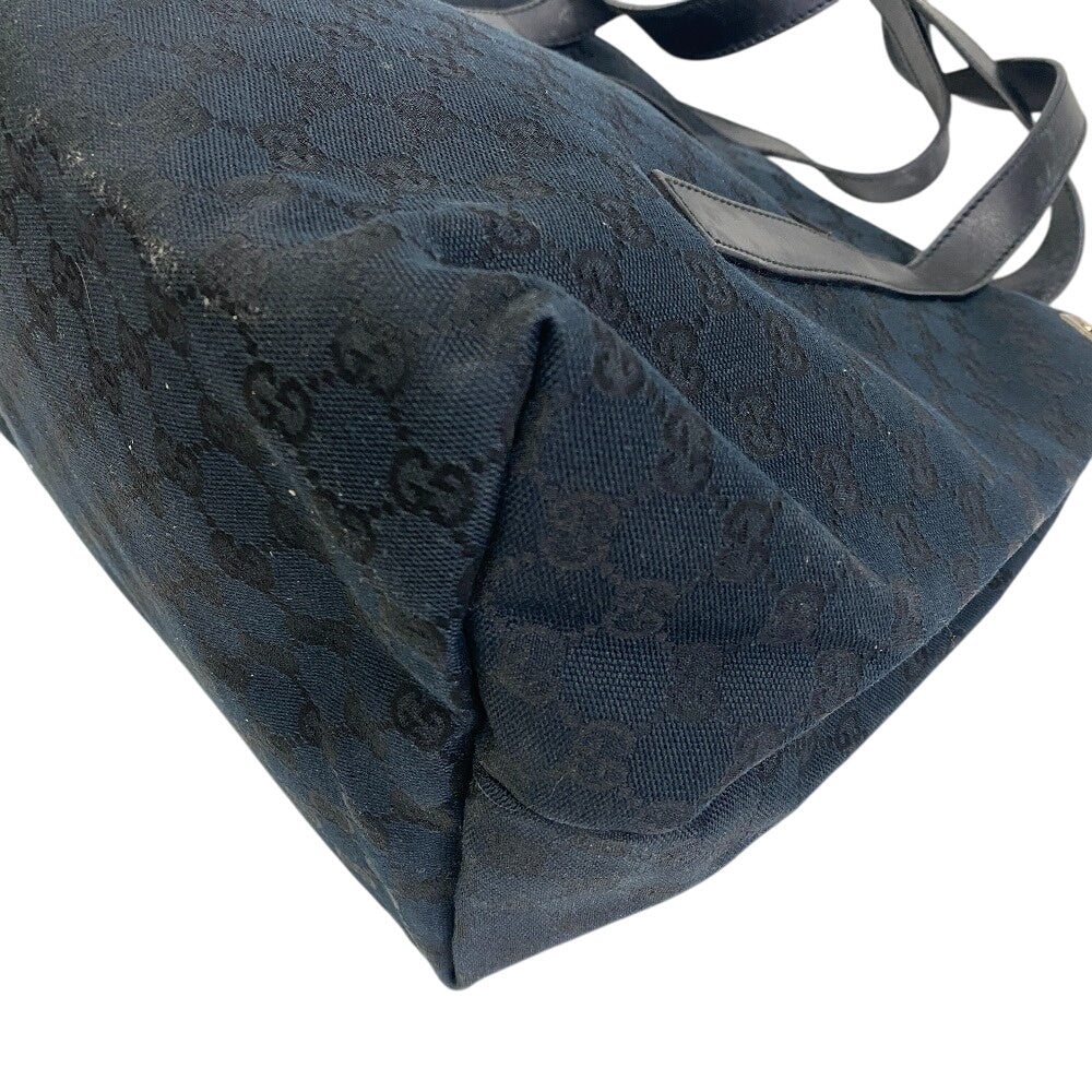 GUCCI Tote Bag 019 0493 GG canvas, leather black GG canvas