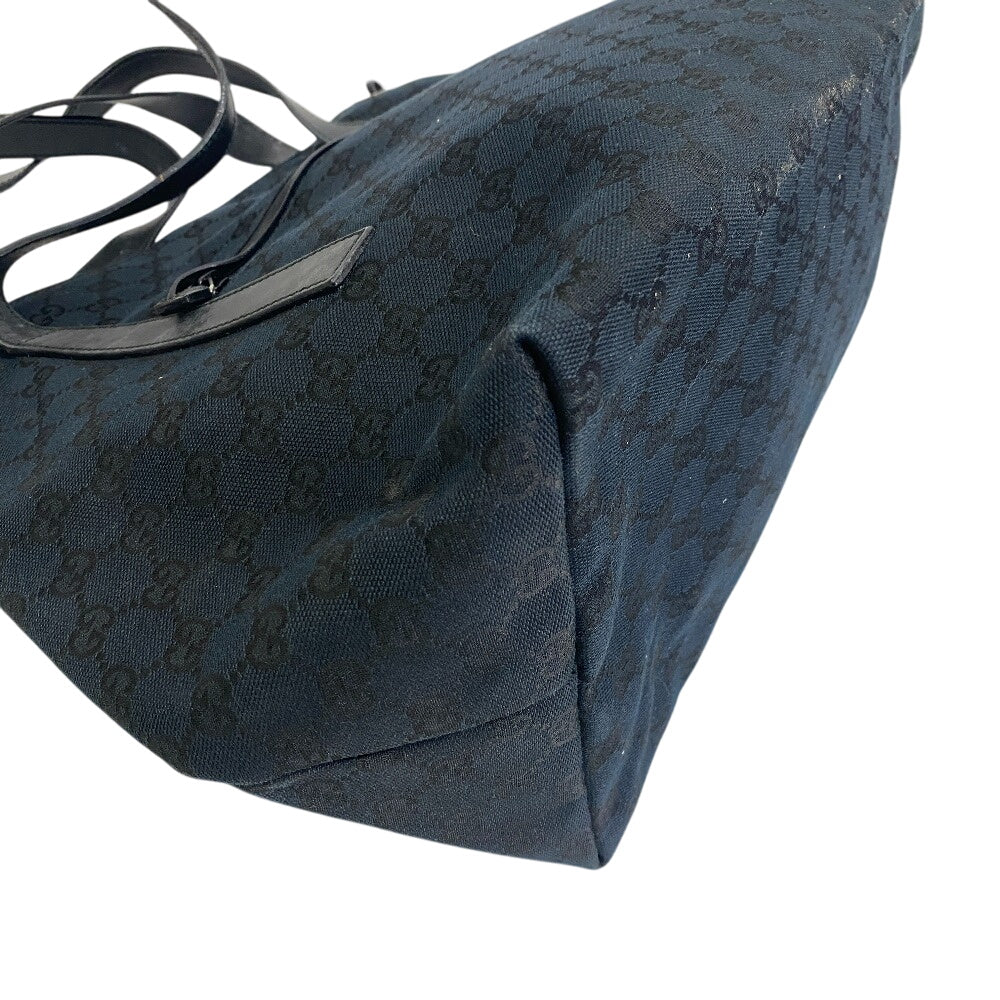GUCCI Tote Bag 019 0493 GG canvas, leather black GG canvas