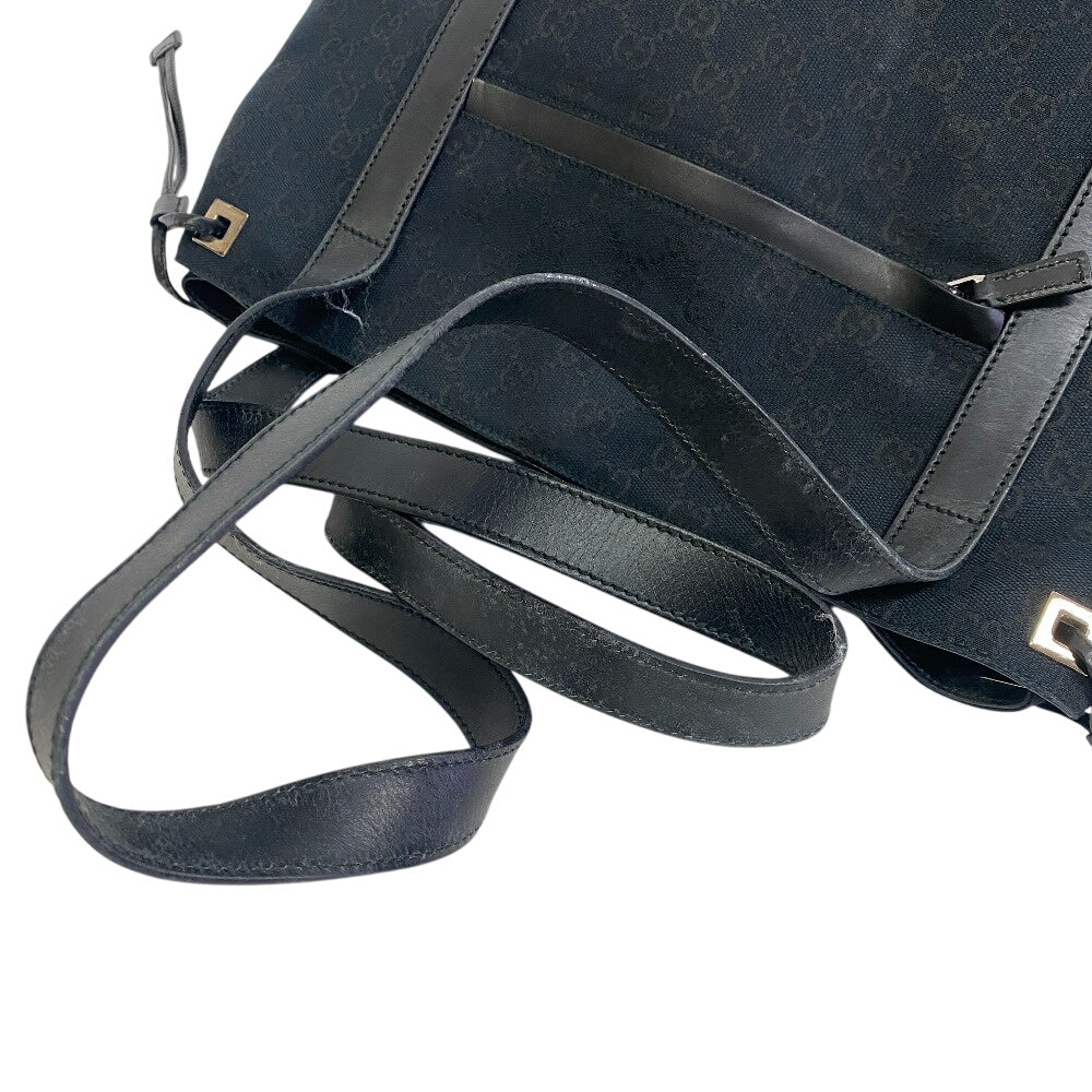GUCCI Tote Bag 019 0493 GG canvas, leather black GG canvas