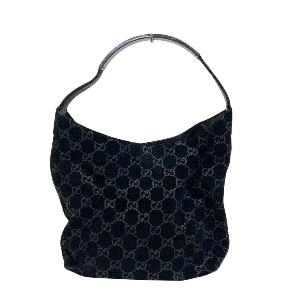 GUCCI Handbag 3298 Suede black GG pattern