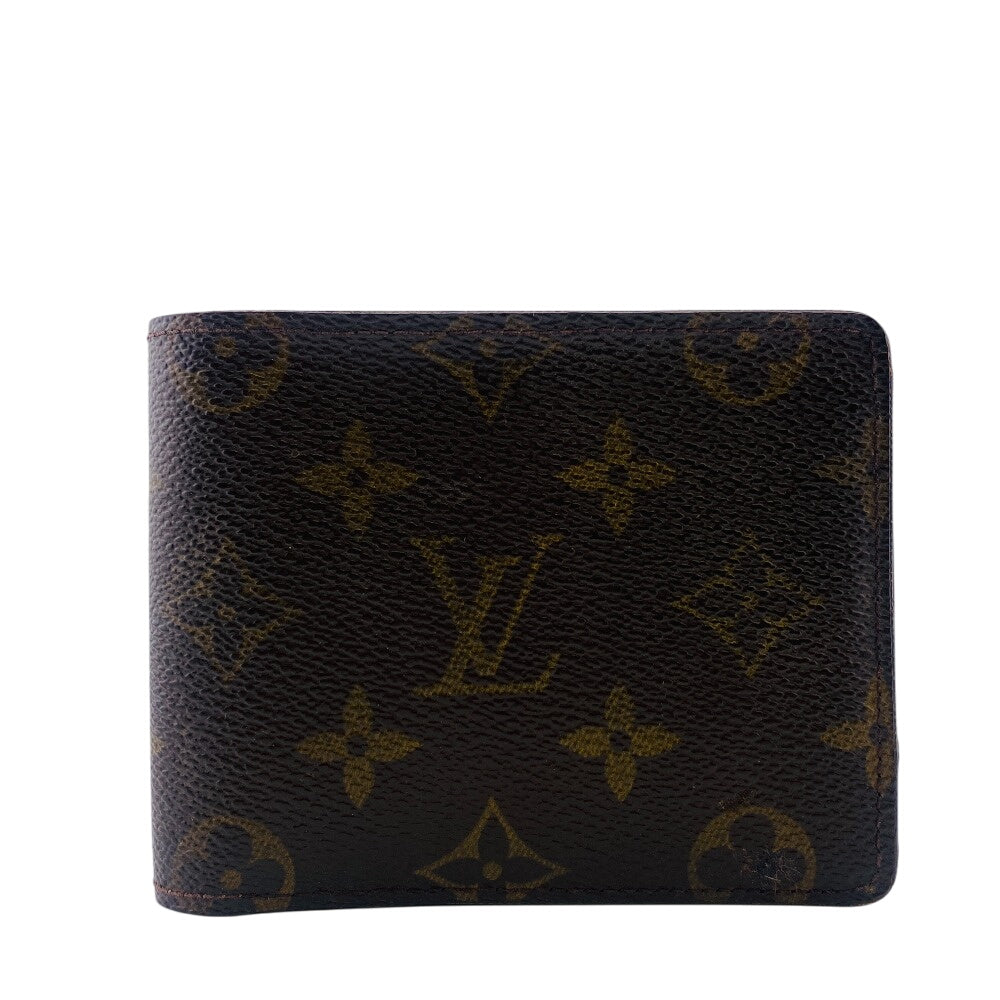 LOUIS VUITTON Bill Compartment M60895 leather Brown Monogram Portefeuille Multripru