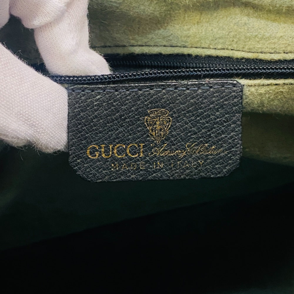 GUCCI Handbag PVC, Leather Navy Sherry GG