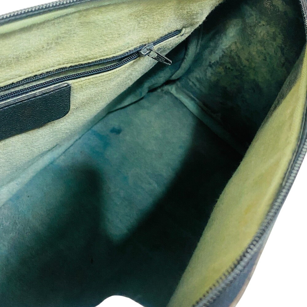 GUCCI Handbag PVC, Leather Navy Sherry GG