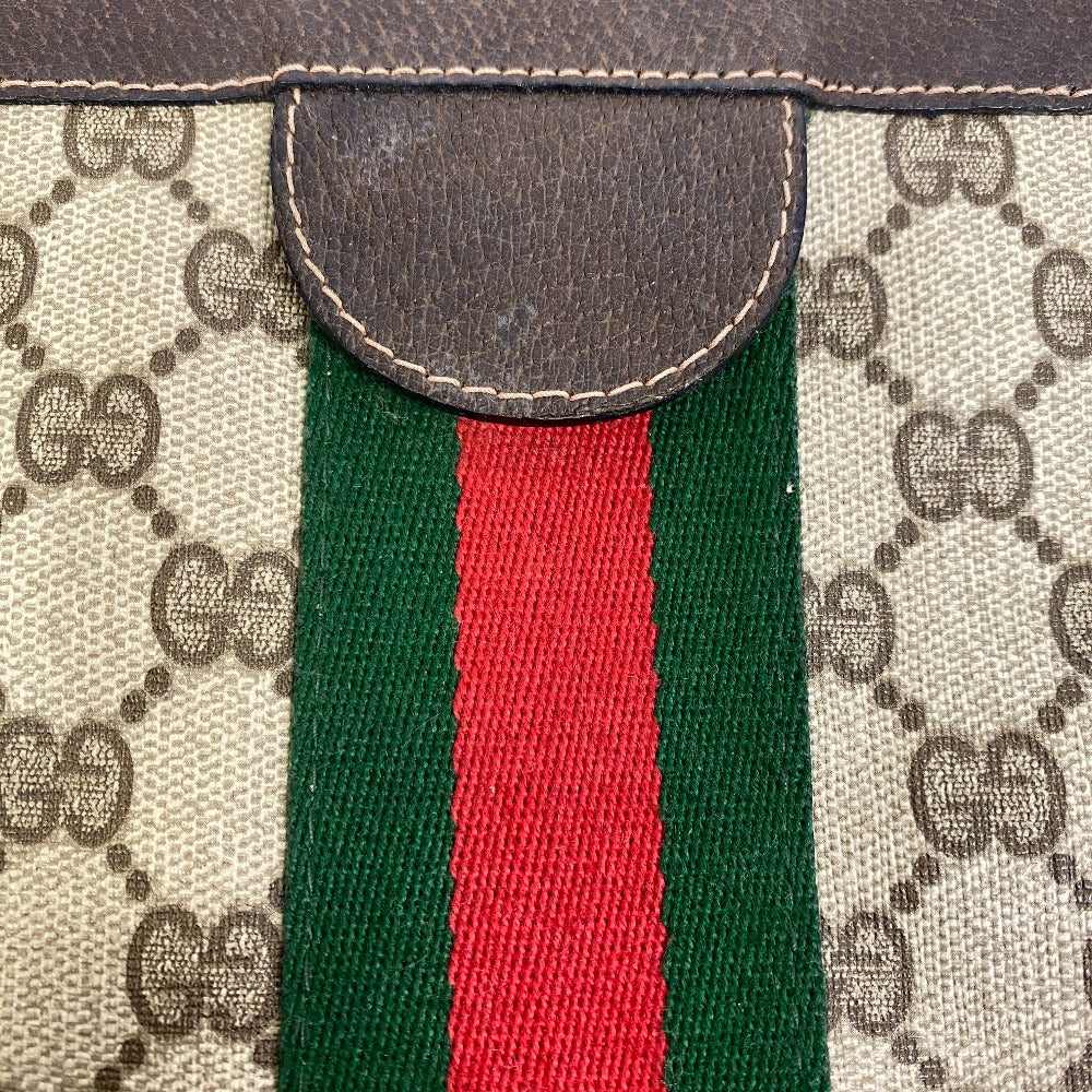 GUCCI business bag PVC, Leather Brown GG Plus Shelly Line Perfume