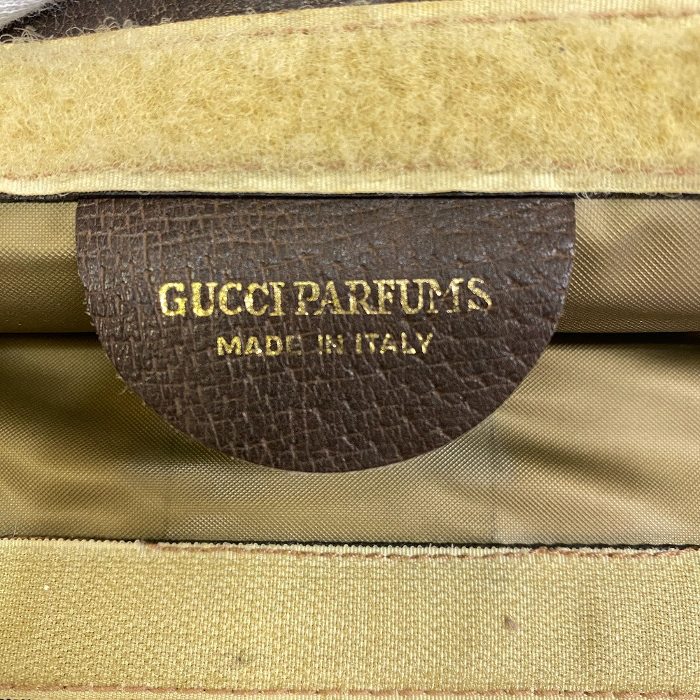 GUCCI business bag PVC, Leather Brown GG Plus Shelly Line Perfume