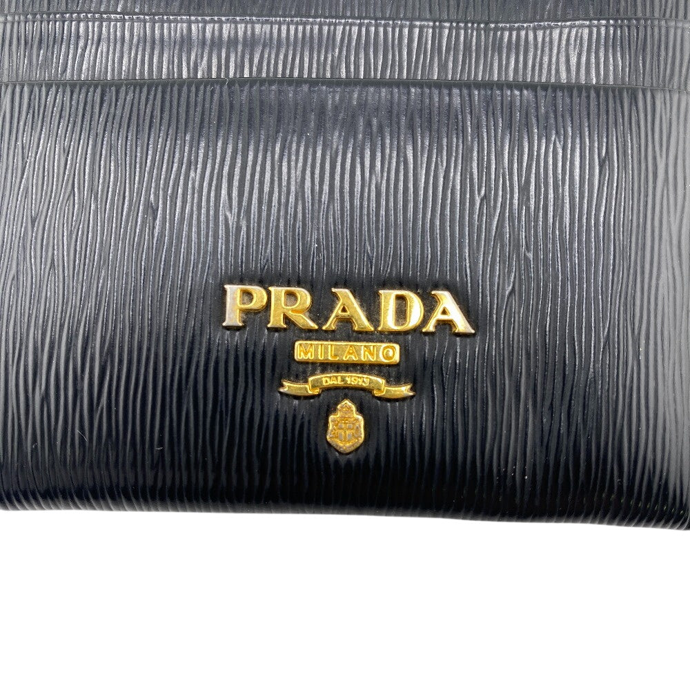 PRADA Coin case leather black Safiano