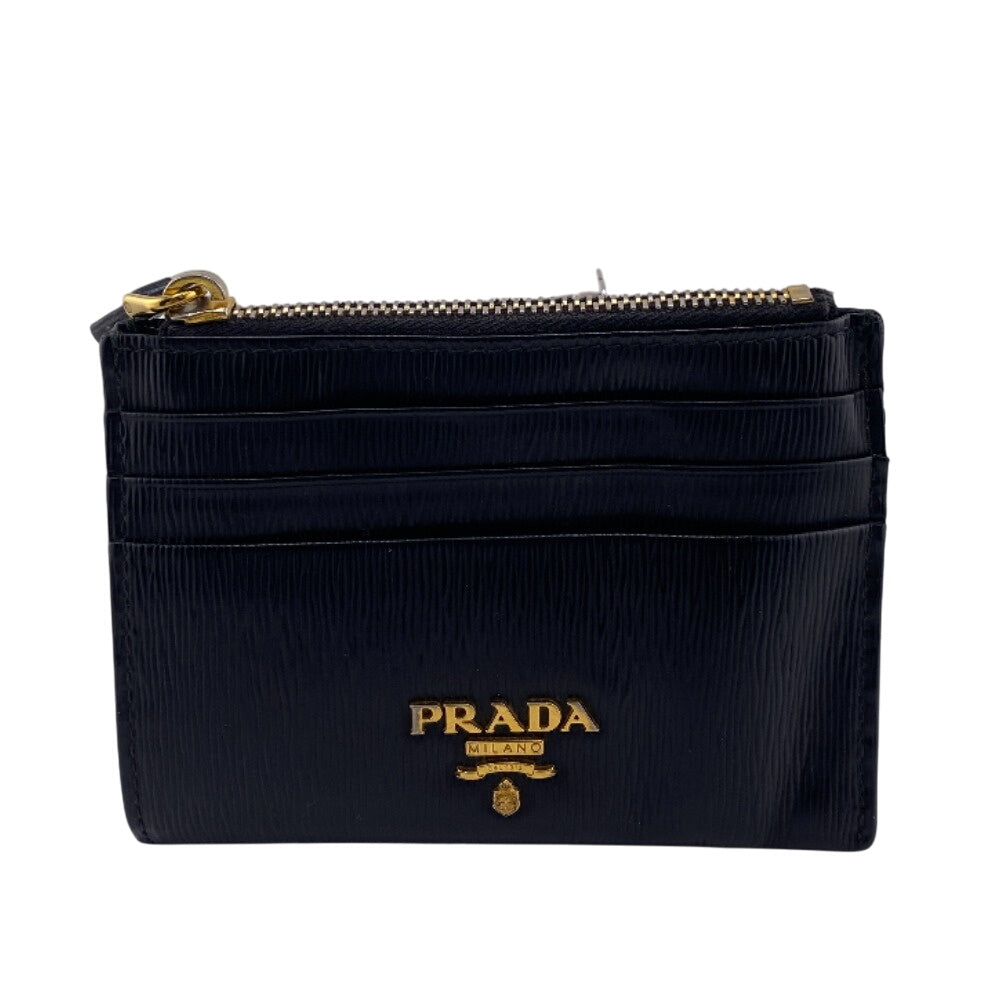 PRADA Coin case leather black Safiano