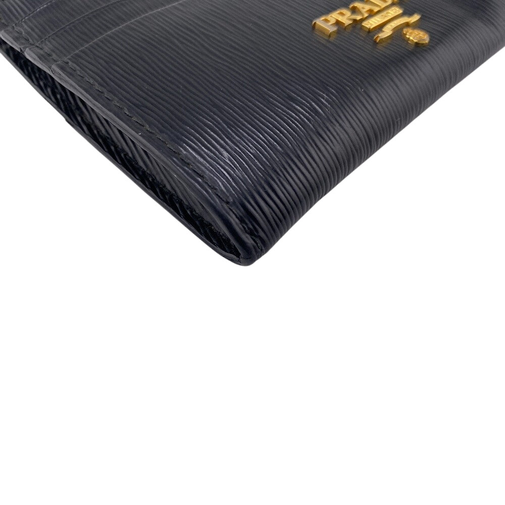 PRADA Coin case leather black Safiano
