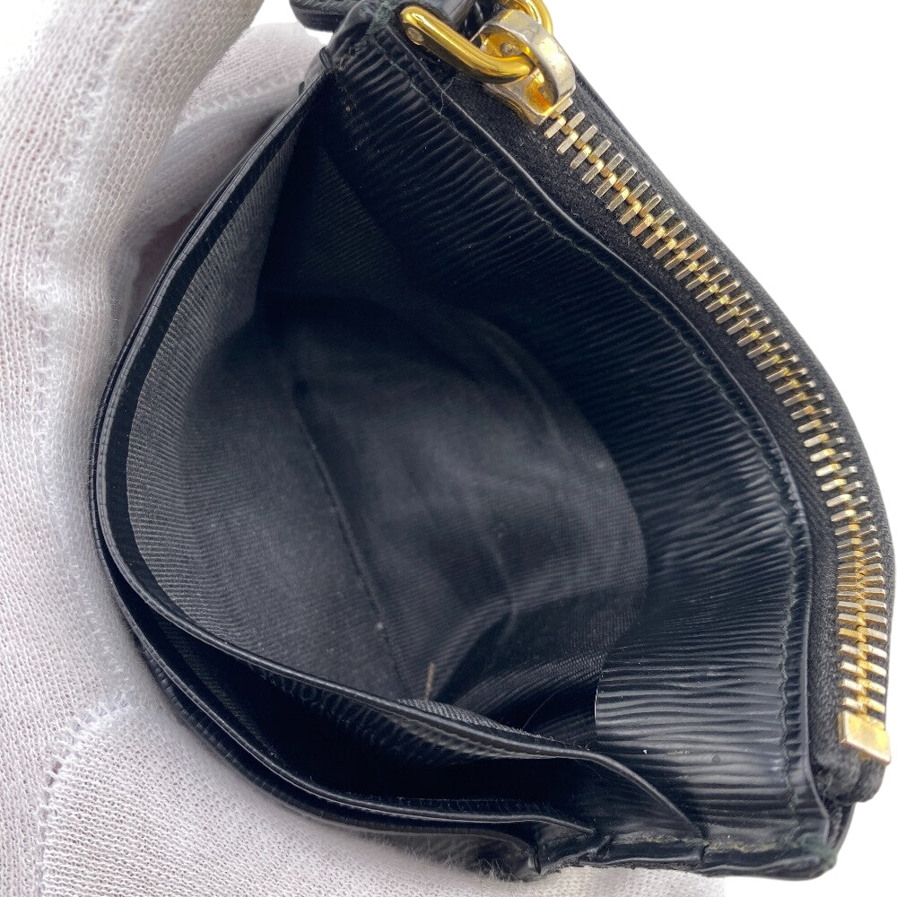 PRADA Coin case leather black Safiano