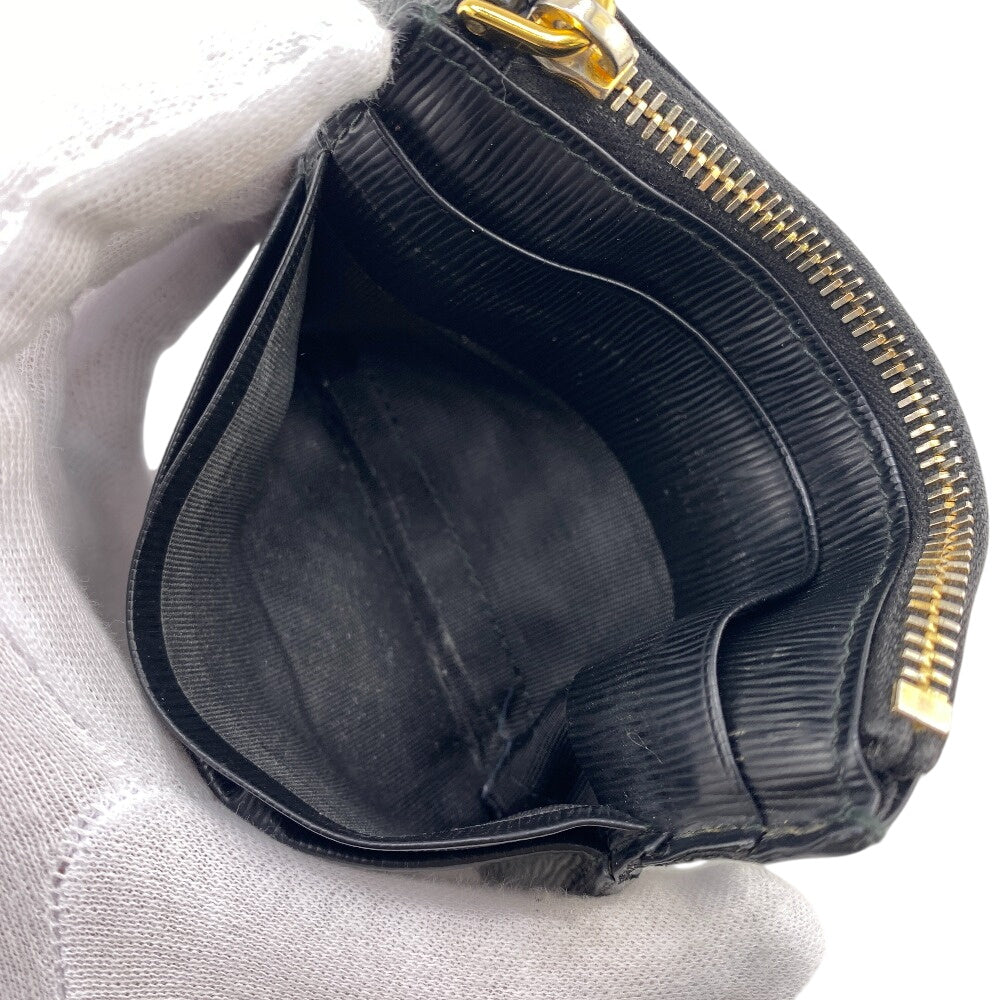 PRADA Coin case leather black Safiano