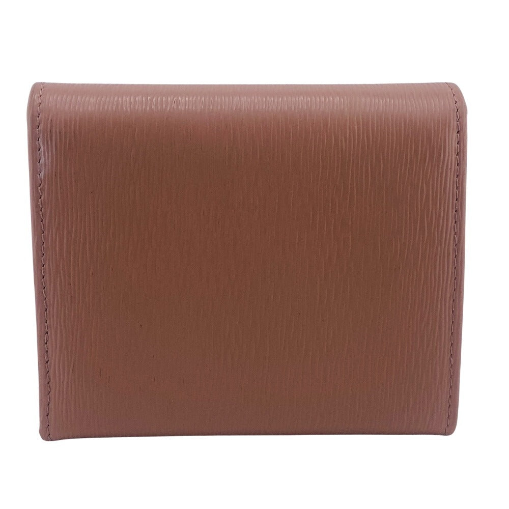 PRADA Tri-fold wallet 1MH176 leather beige Wittelomb Triangle