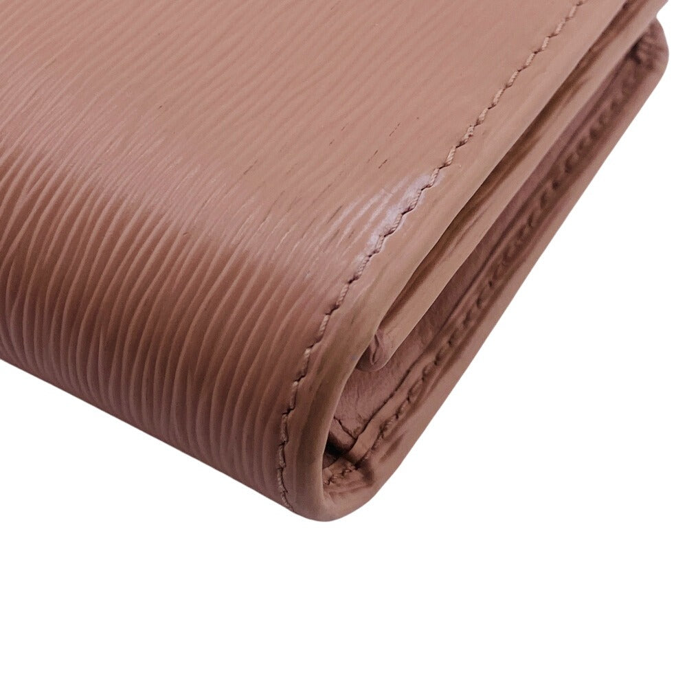 PRADA Tri-fold wallet 1MH176 leather beige Wittelomb Triangle