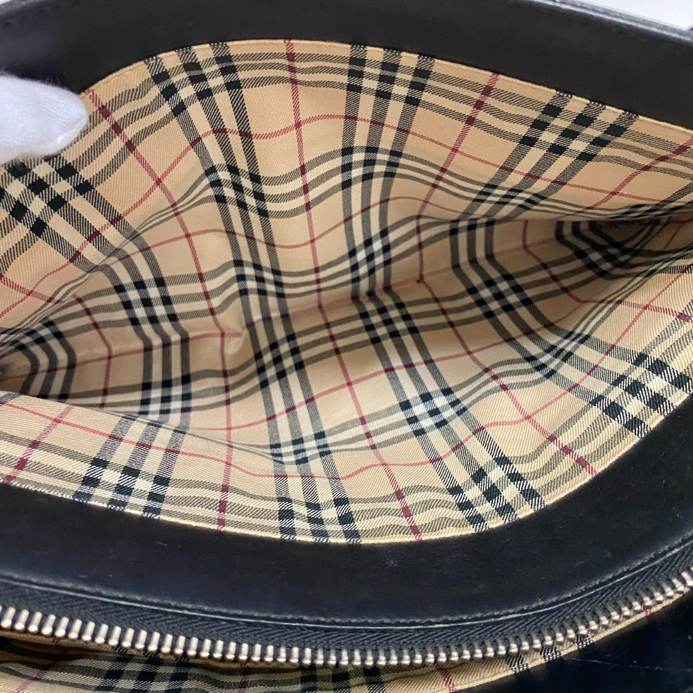 BURBERRY Tote Bag leather black Nova Check