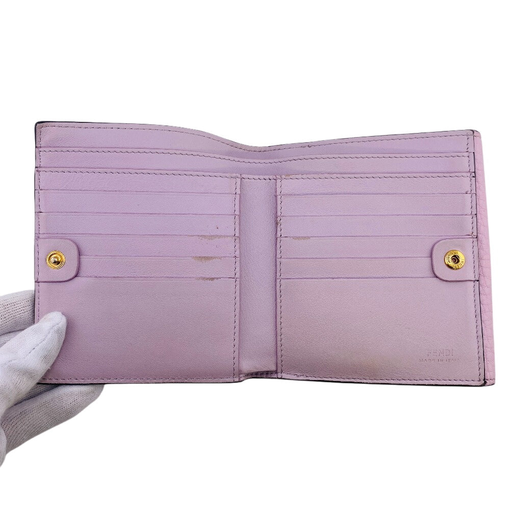 FENDI Bifold Wallet 8M0438 leather pink Peekaboo