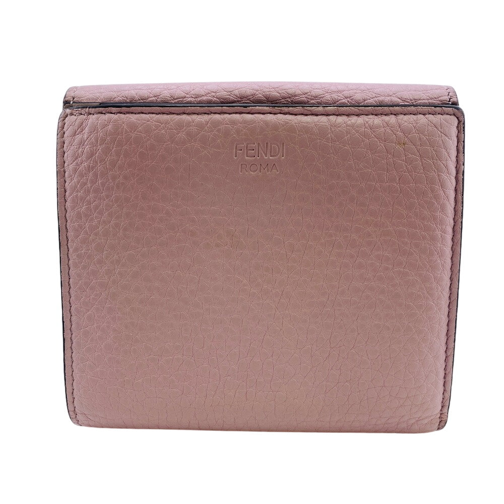 FENDI Bifold Wallet 8M0438 leather pink Peekaboo