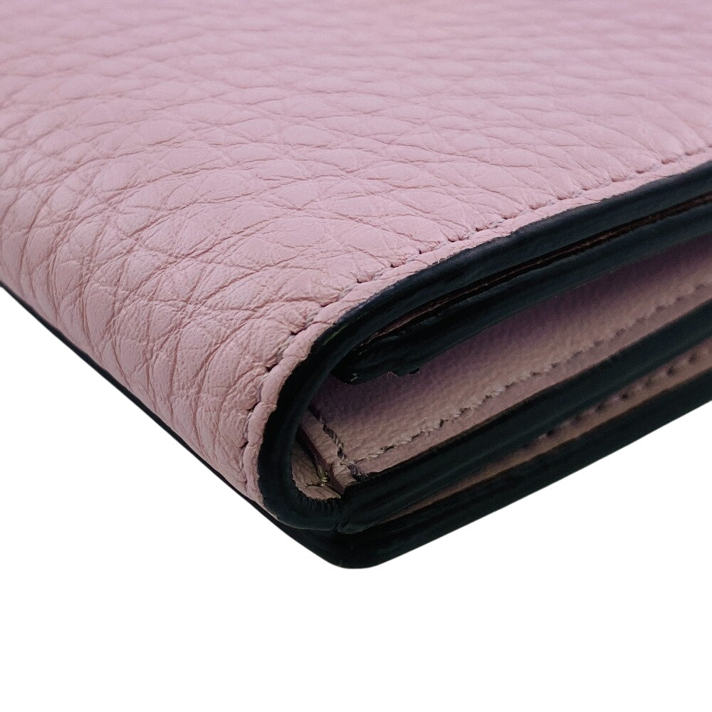 FENDI Bifold Wallet 8M0438 leather pink Peekaboo