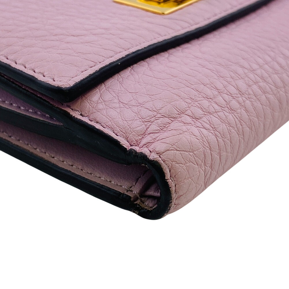 FENDI Bifold Wallet 8M0438 leather pink Peekaboo