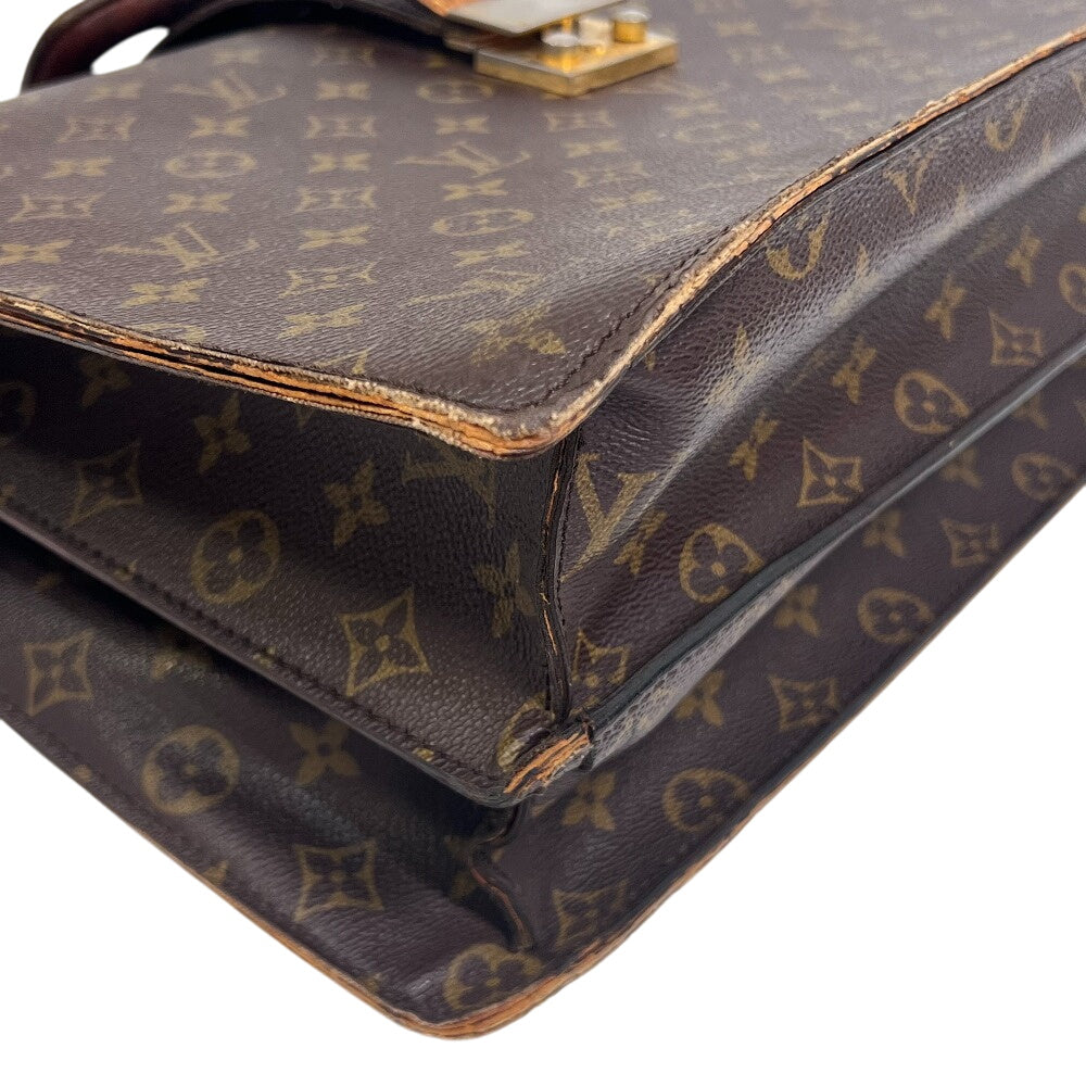 LOUIS VUITTON Business bag M53305 leather Brown Monogram Fermoire