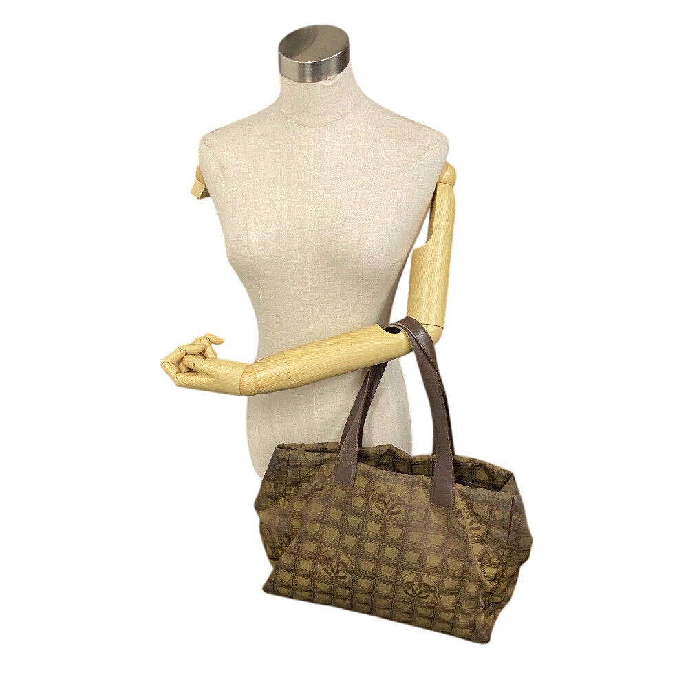 CHANEL Tote Bag canvas khaki