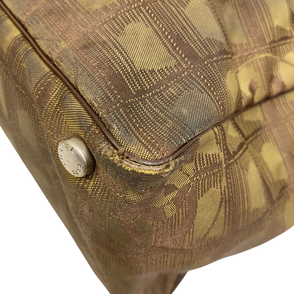 CHANEL Tote Bag canvas khaki