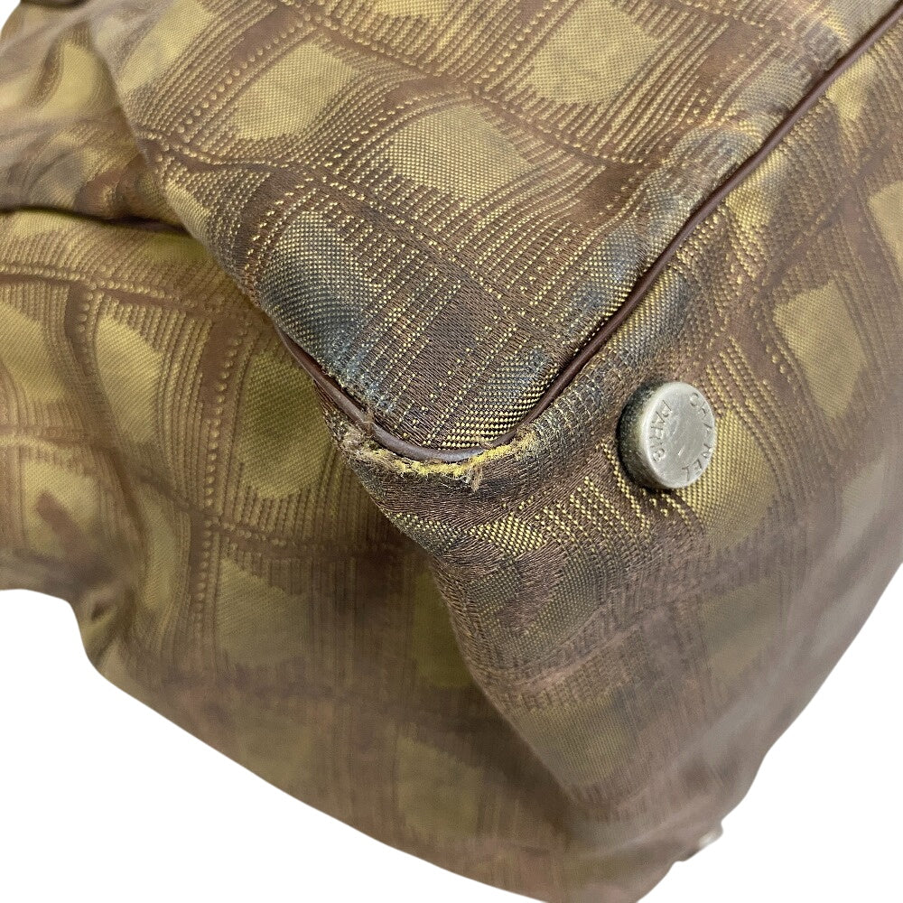 CHANEL Tote Bag canvas khaki
