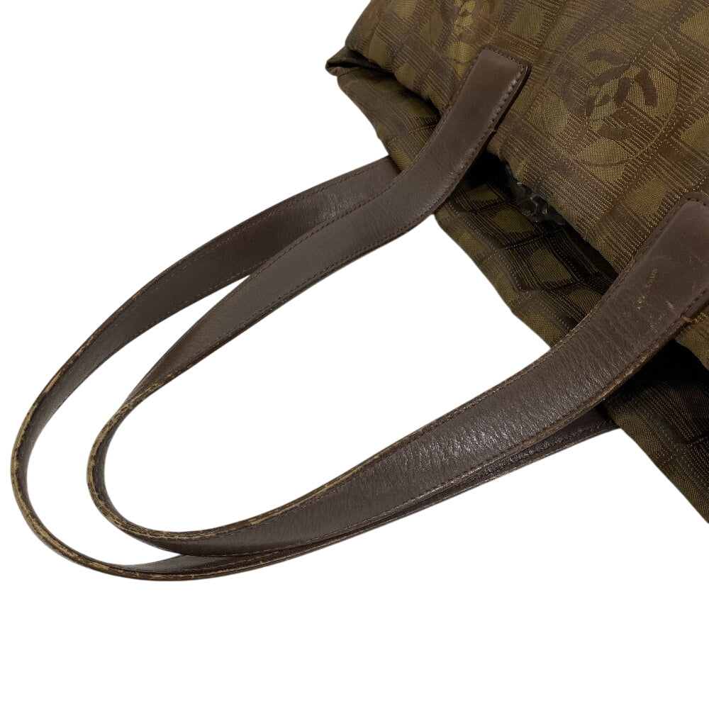 CHANEL Tote Bag canvas khaki