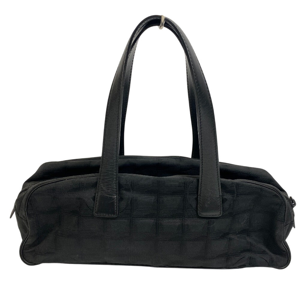 CHANEL Handbag Nylon, Leather black New travel line