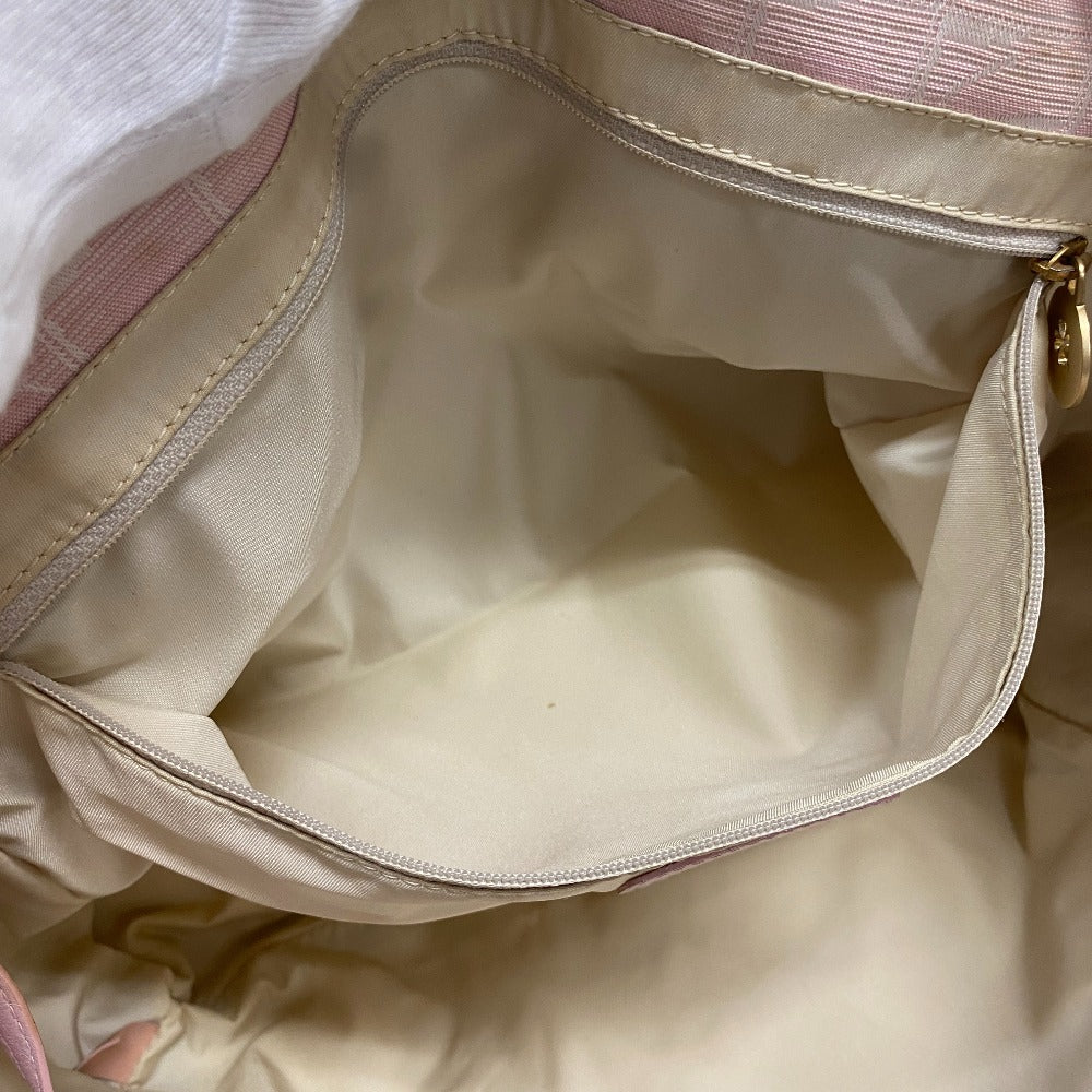 CHANEL Tote Bag Nylon, Leather pink COCO Mark New Travel Line MM