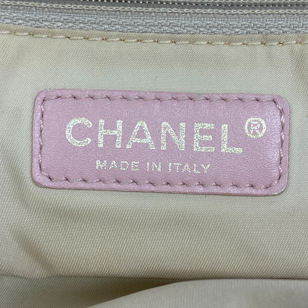 CHANEL Tote Bag Nylon, Leather pink COCO Mark New Travel Line MM