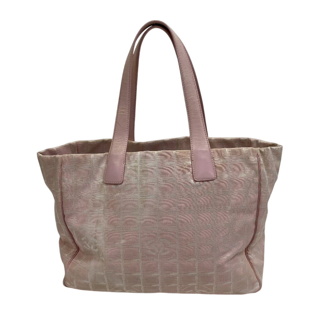 CHANEL Tote Bag Nylon, Leather pink COCO Mark New Travel Line MM