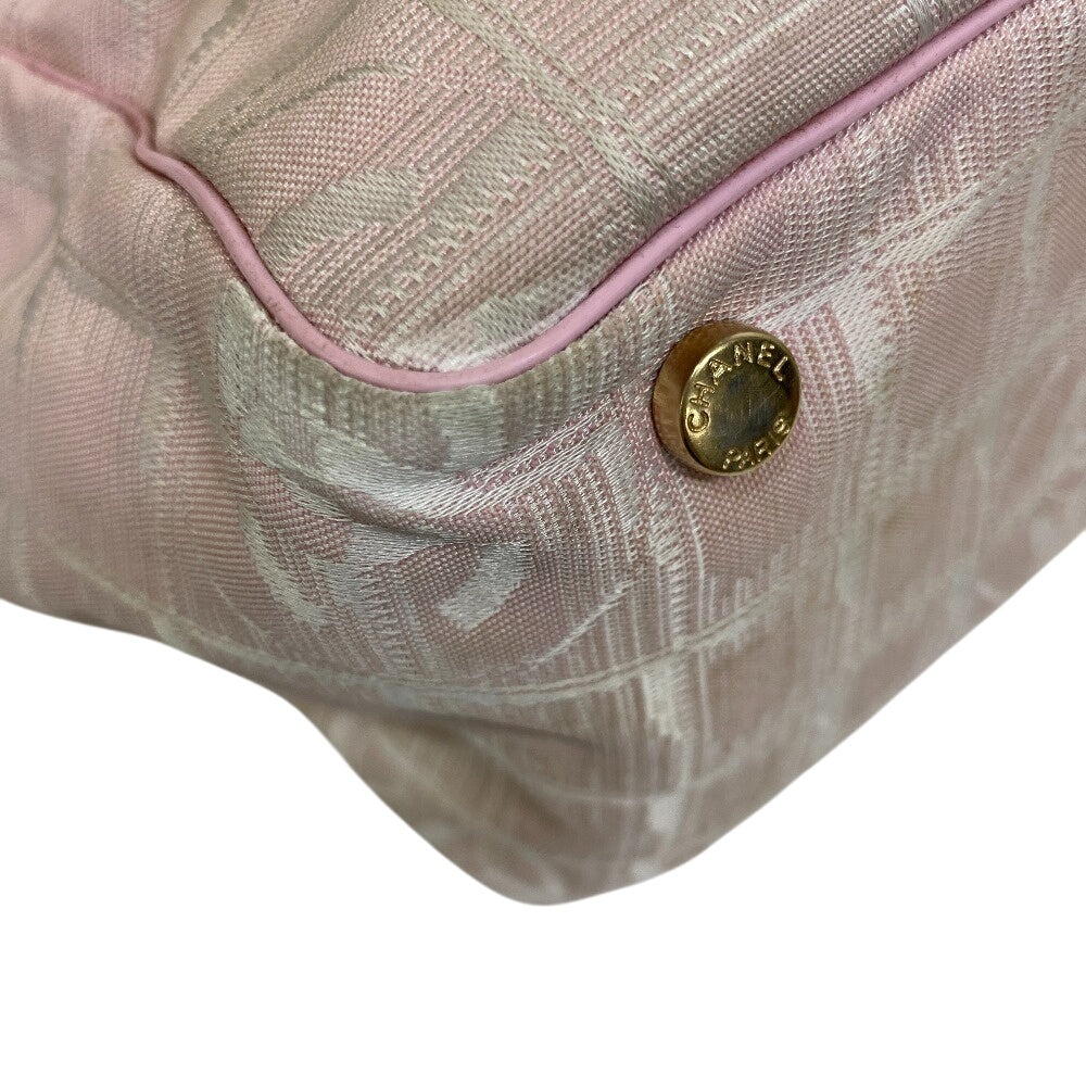 CHANEL Tote Bag Nylon, Leather pink COCO Mark New Travel Line MM