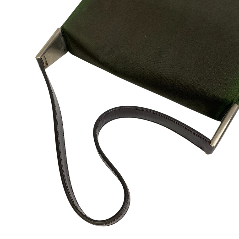 PRADA Handbag Nylon, Leather khaki