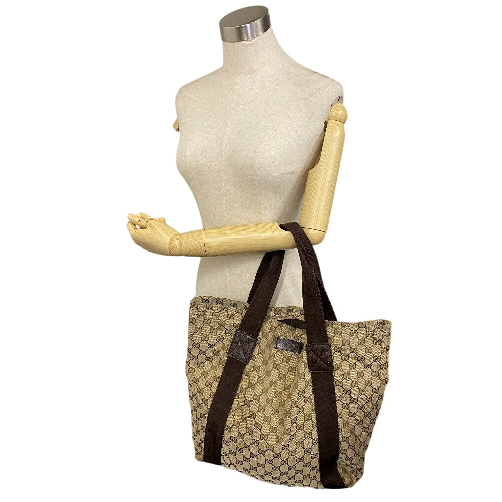 GUCCI Tote Bag 189669 GG canvas, leather beige GG canvas