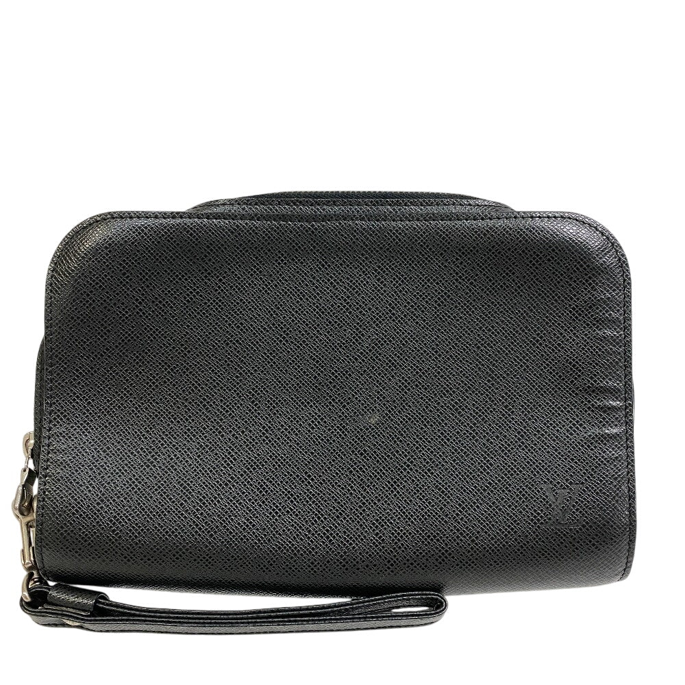 LOUIS VUITTON business bag M30182 Taiga black Taiga Baikal