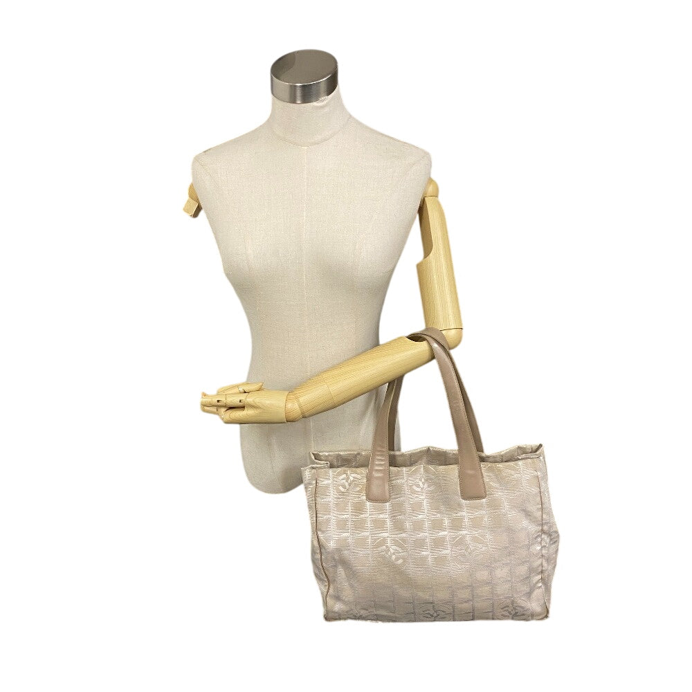 CHANEL Tote Bag canvas beige New Travel Line Tote Bag MM
