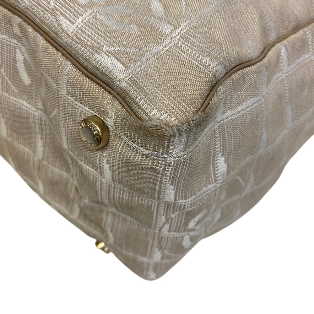 CHANEL Tote Bag canvas beige New Travel Line Tote Bag MM